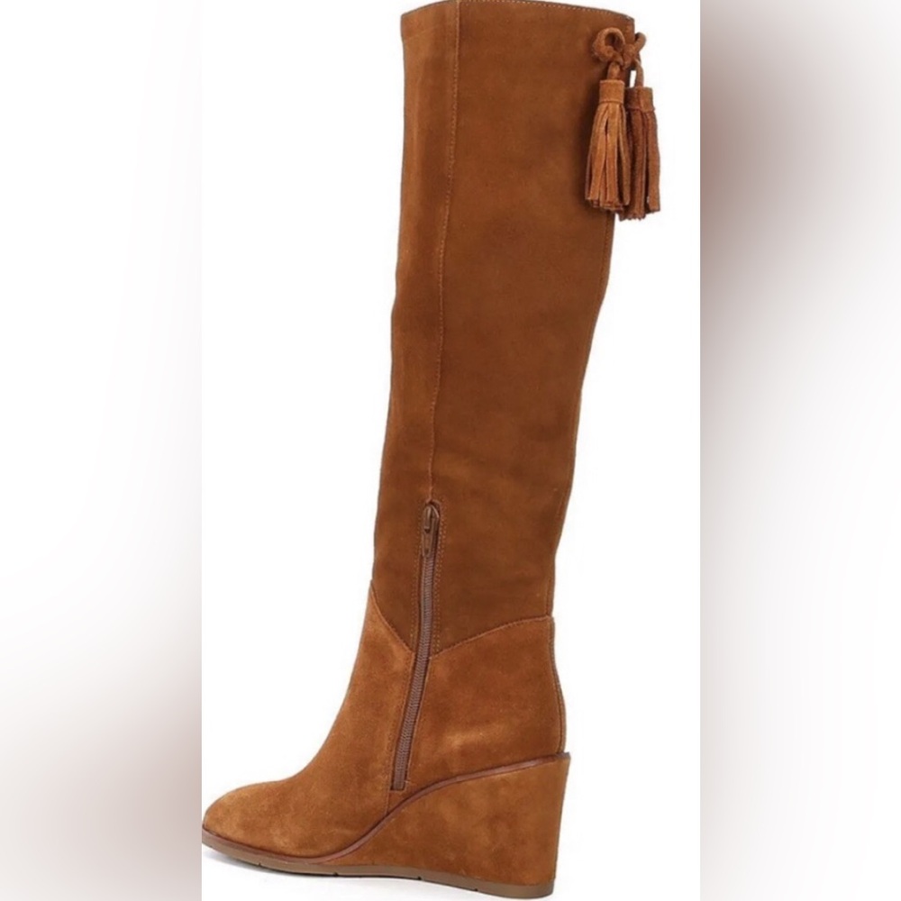 ANTONIO MELANI Over-the-Knee Suede Boot in Cognac Brown